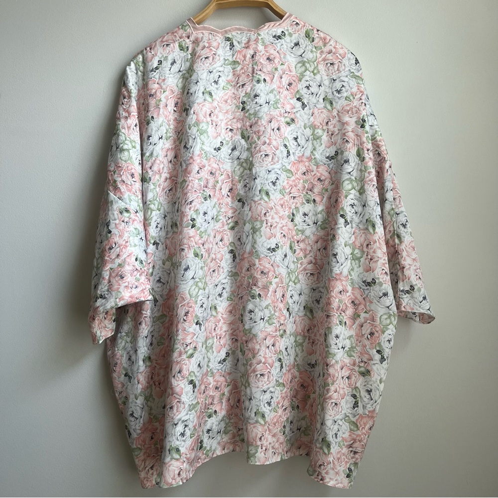 Vintage Victoria’s Secret Robe Embroidered Flowers Beads Pink Kimono Gold Label - Picture 4 of 4